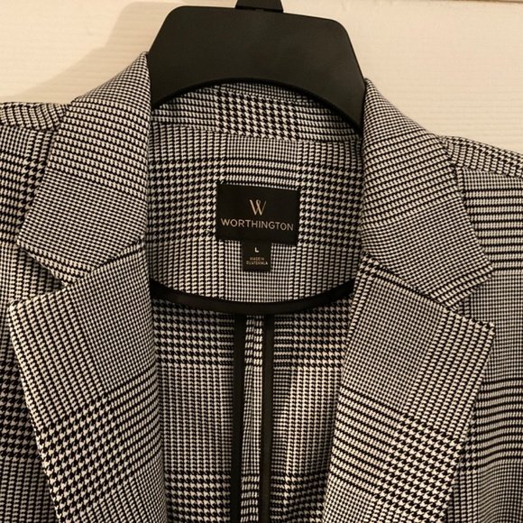 Jacket, plaid black and white - Picture 2 of 2